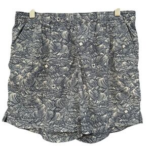 Columbia PFG Men’s M Fishing Swim Trunks Ocean Wave Print Blue